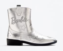 Bota Barbie tejana en color Plata