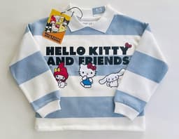 Sudadera a rayas con cuello de Hello kitty