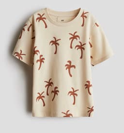 Remera de algodón diseño palmeras